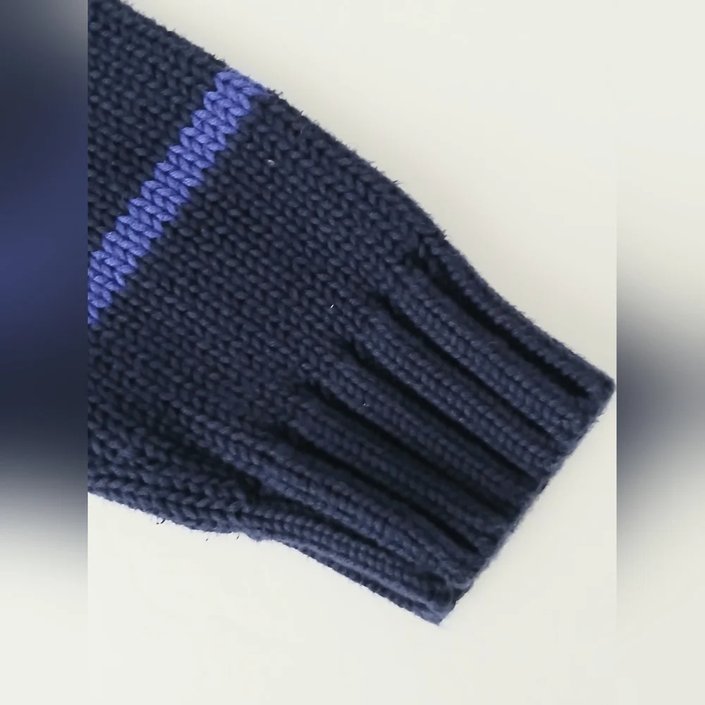 Polo Ralph Lauren Navy & Blue‎ Striped Boys Size M Crewneck Sweater Pullover